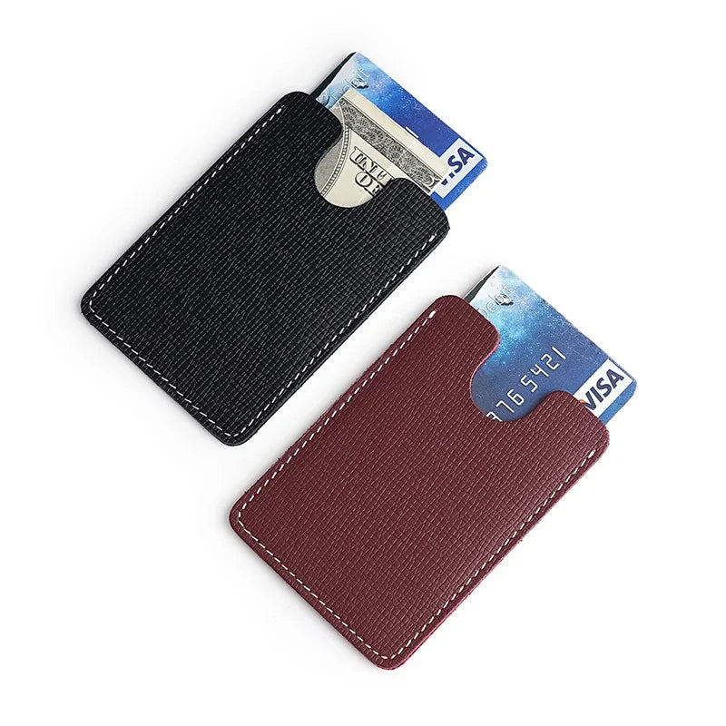 Slim Genuine Leather Card Holder – Ultra-Thin Cowhide Wallet
