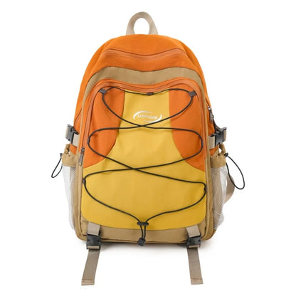 Color Contrast Women's Backpack Large Capacity Laptop Bag