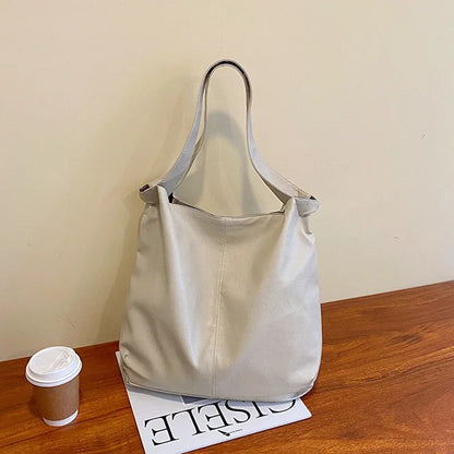 Large Capacity PU Leather Shoulder Bag – Women's Tote