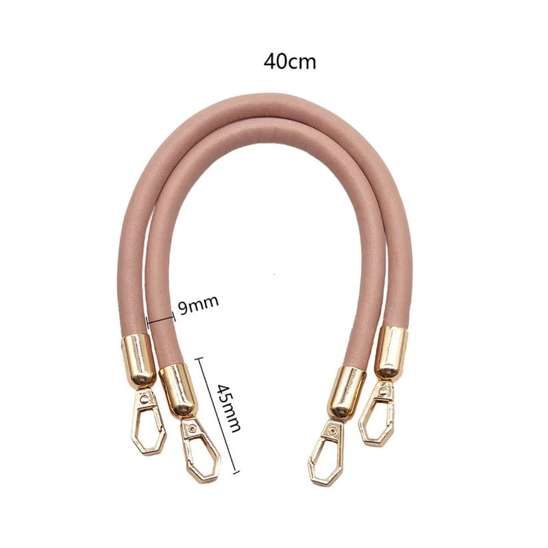 PU Leather Bag Handle Strap with Gold Chain Buckle – 40cm