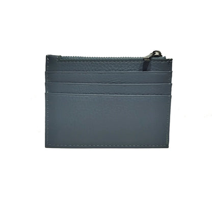 Genuine Leather Card Holder with Zipper Coin Purse – Slim Wallet