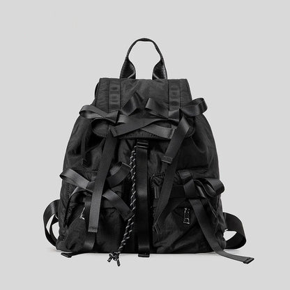 Bow Backpack for Women – Cute Puffy Casual Daypack