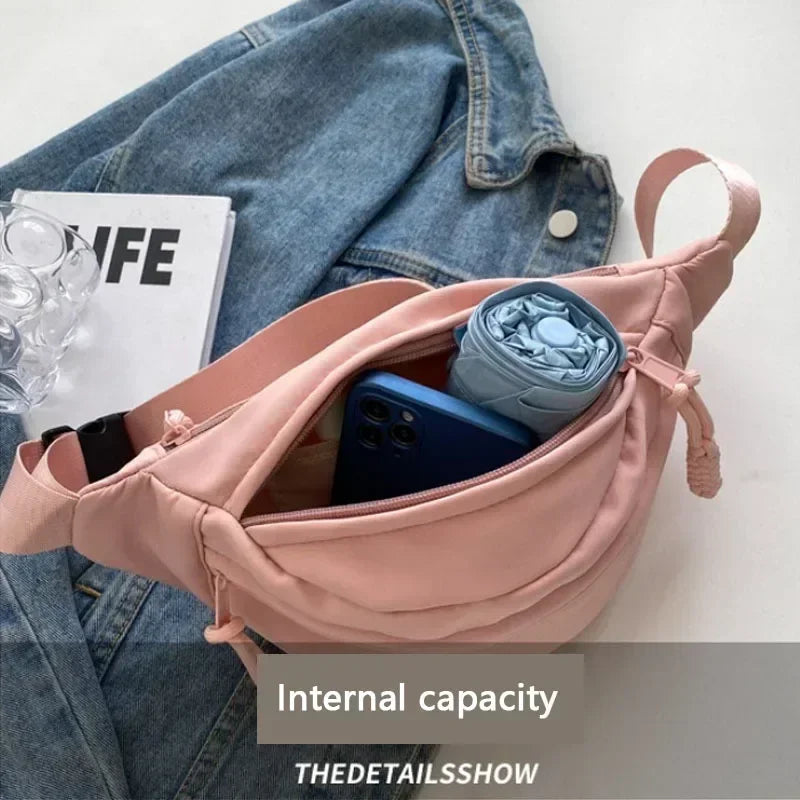 Canvas Crossbody Fanny Pack for Women – Casual Sling Waist Bag