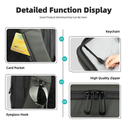 Laptop Backpack for Men, Waterproof Travel Bag with USB Charging Port