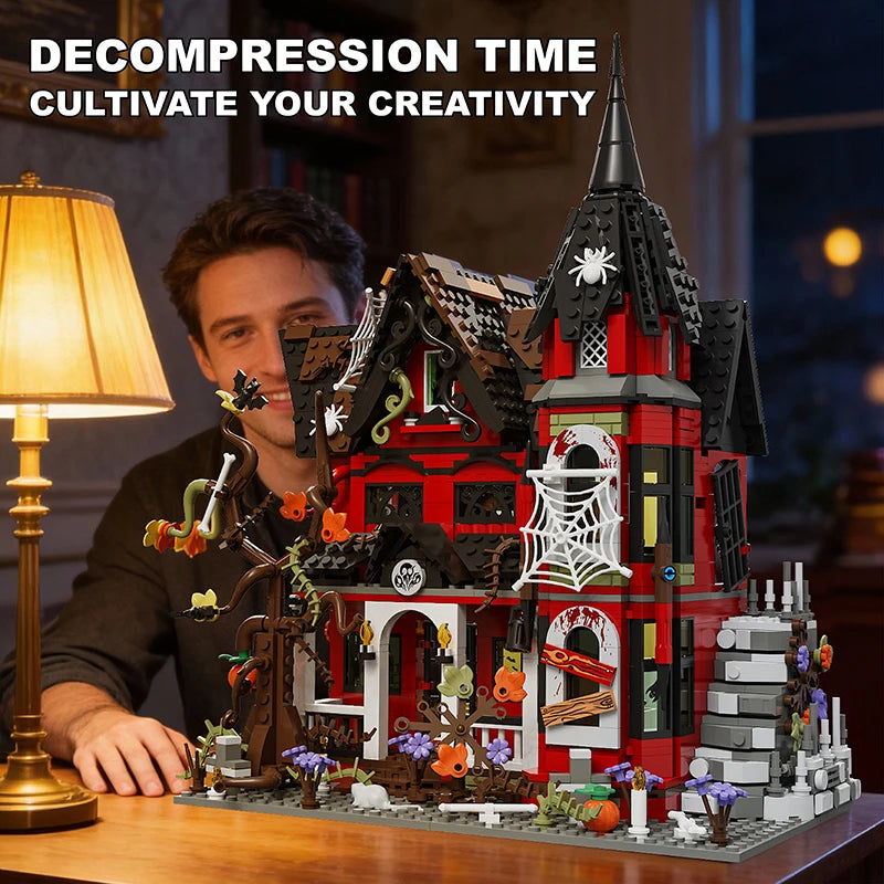 Halloween Spooky House Building Blocks Set – 1249pcs MOC Haunted Mansion