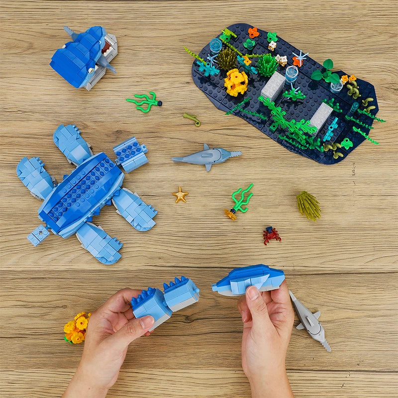 Mosasaurus Building Blocks Set – 787pcs Deep Sea Dinosaur Model Kit
