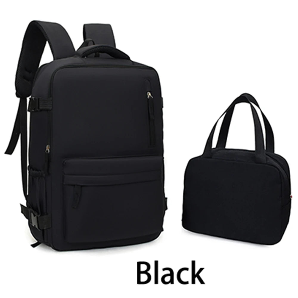 Travel Backpack 2-Piece Set – 180° Full Open with Toiletry Bag