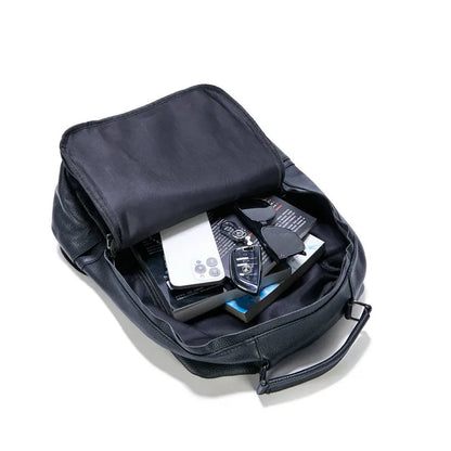 Genuine Leather Men's Laptop Backpack – Luxury Business & Travel Bag