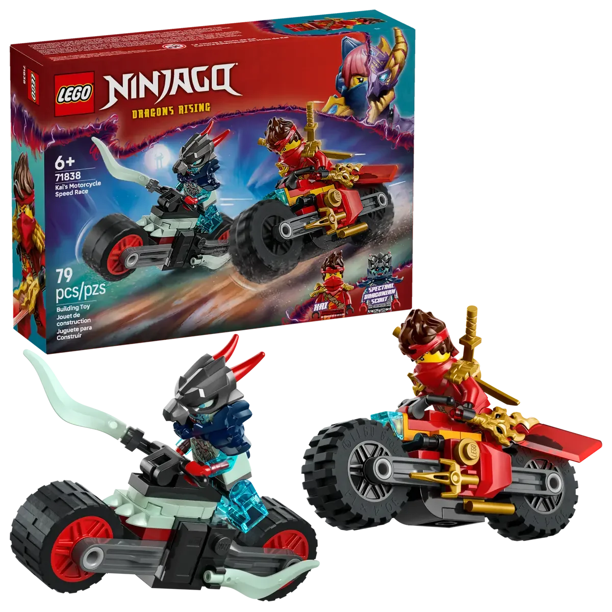 LEGO Ninjago 71838 Kai's Motorcycle Rapid Pursuit Building Set