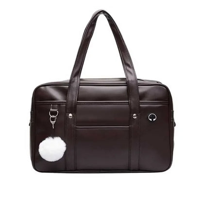 Japanese School Bag PU Leather Tote Handbag Anime Uniform Style