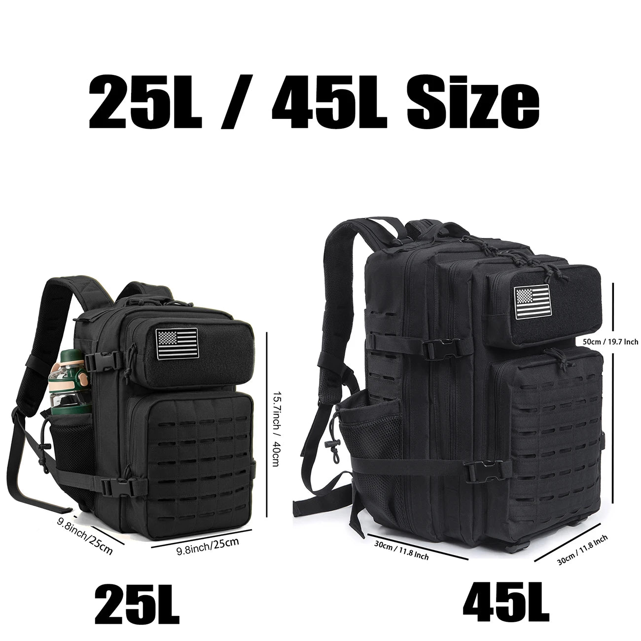 Tactical Hiking Backpack 25L 45L – Camping Fishing Outdoor Bag