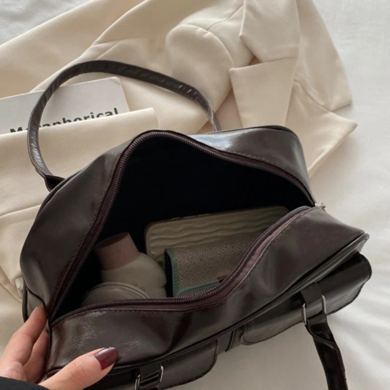 Bowling Bag for Women – Large Capacity Retro Shoulder Bag