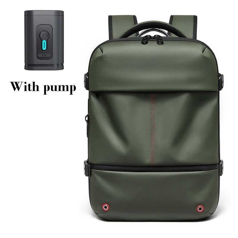 Vacuum Compression Travel Backpack 16" – Laptop & USB Charging