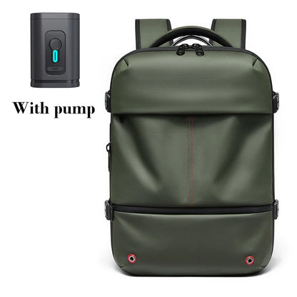 Vacuum Compression Travel Backpack 16" – Laptop & USB Charging