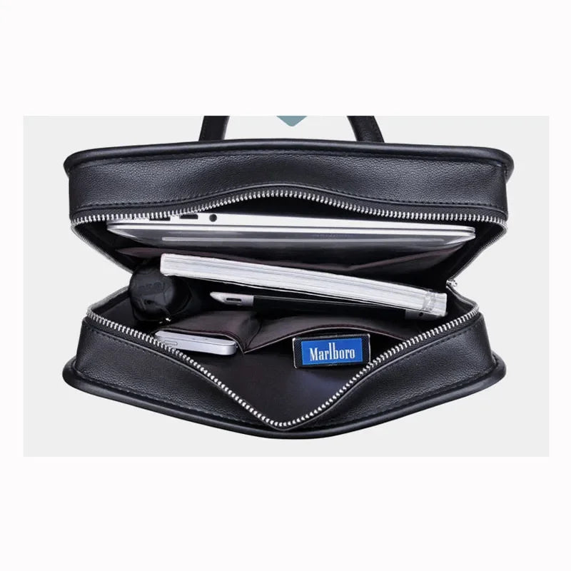 Genuine Leather Men's Backpack – Luxury Large Laptop Bag