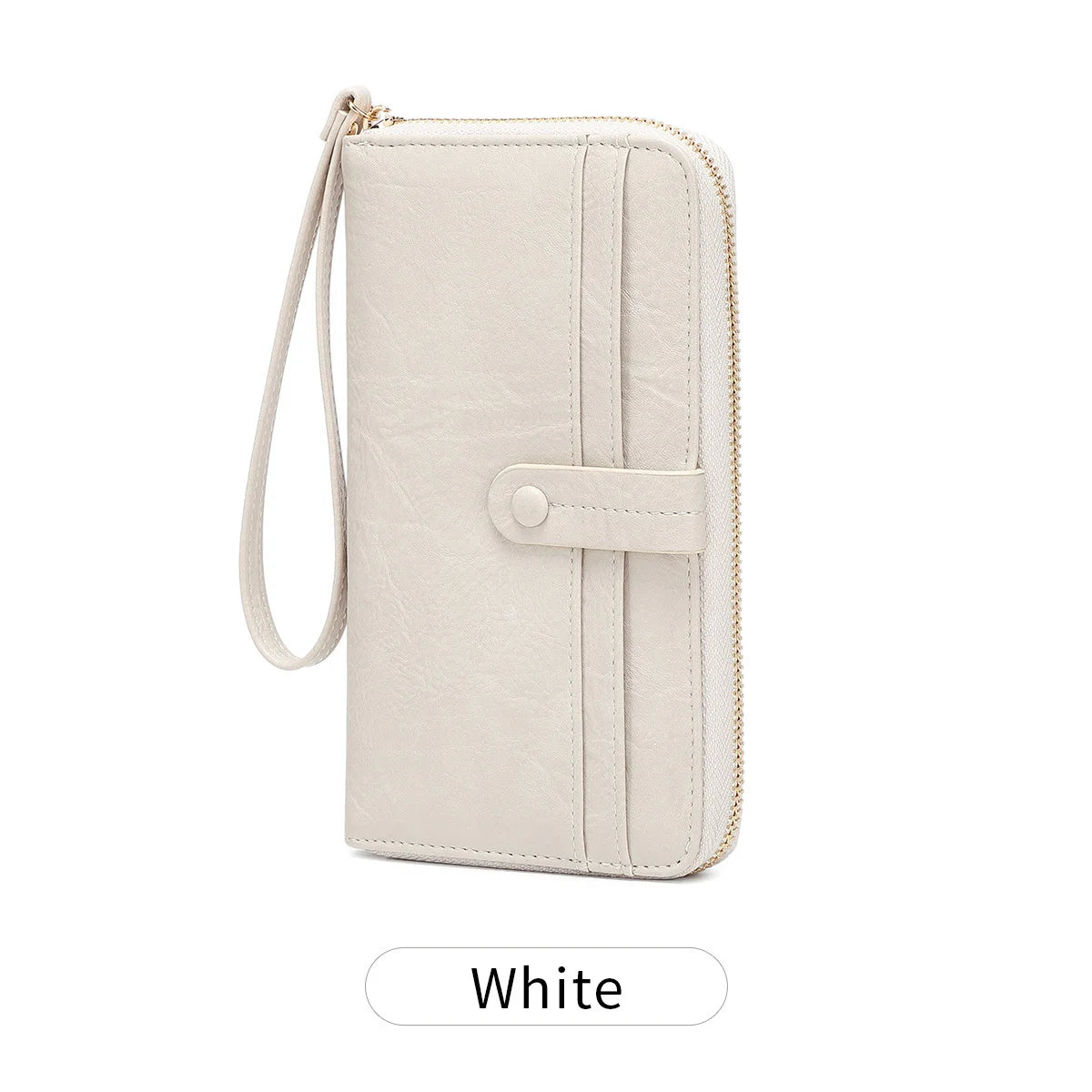 Women's Retro Long Wallet Large Capacity Multi-Card Slot Wristlet Clutch