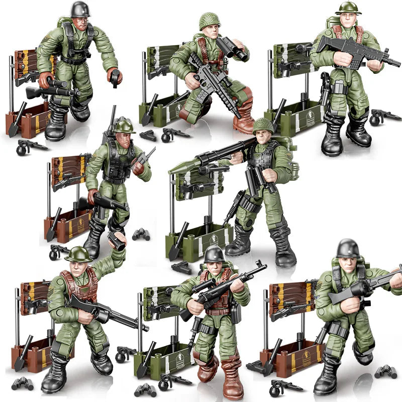 Military Army SWAT Soldier Figures Building Blocks for Kids