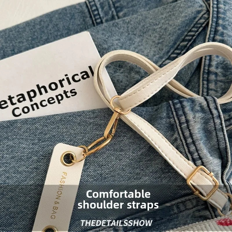 Corduroy Small Fresh Strawberry Crossbody Bag Chain Niche Pillow Casual Versatile Commuter Underarm