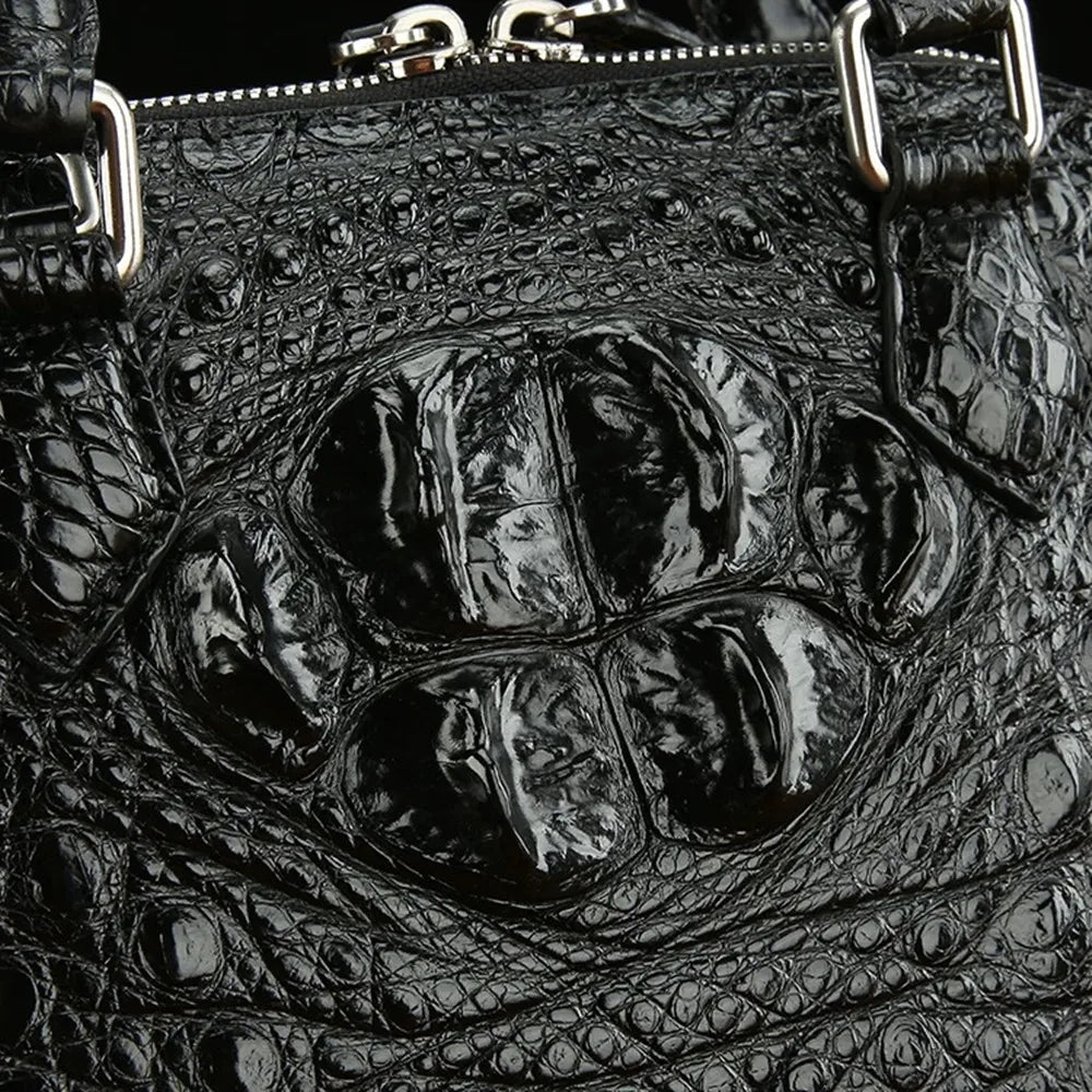 Crocodile Leather Shell Handbag – Women's Luxury Bag