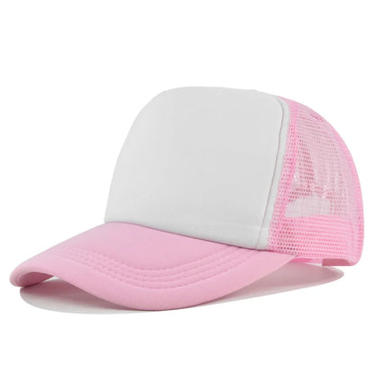 Plain Trucker Hat – Adjustable Mesh Snapback Baseball Cap