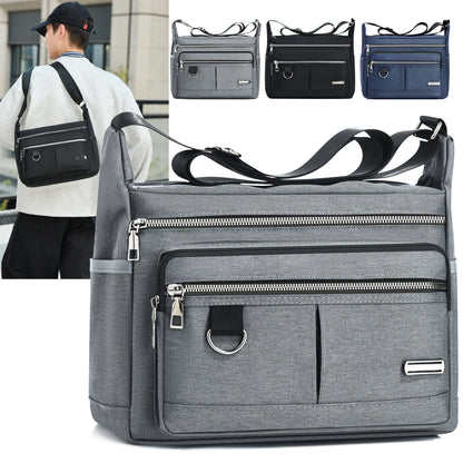 Men's Multi-Pocket Crossbody Bag with Adjustable Shoulder Strap