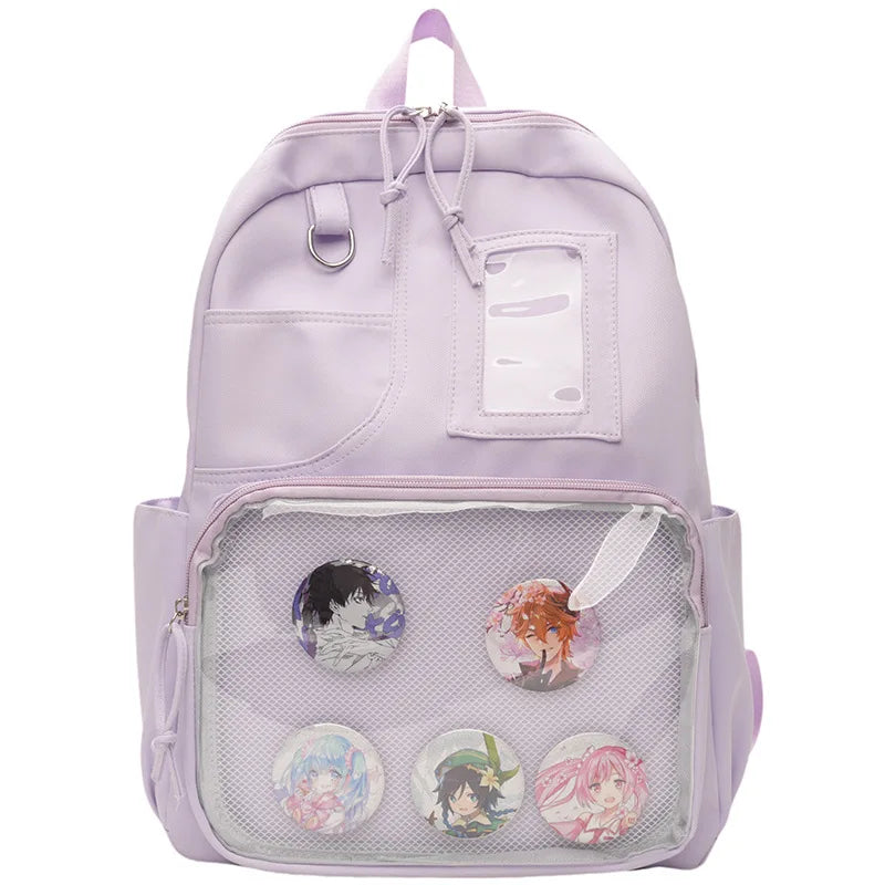 Anime Aesthetic Backpack for Women – Large Capacity College Bag