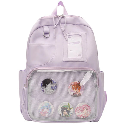 Anime Aesthetic Backpack for Women – Large Capacity College Bag