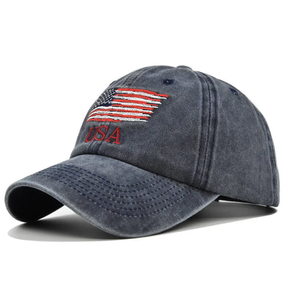 USA Flag Embroidered Baseball Cap – Unisex Tactical Cotton Hat