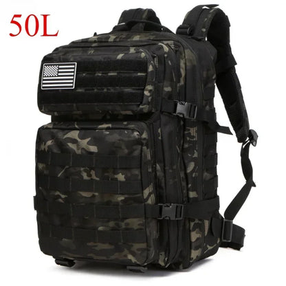 Tactical MOLLE Backpack 25L/50L – Military Assault Pack for Hiking & Camping