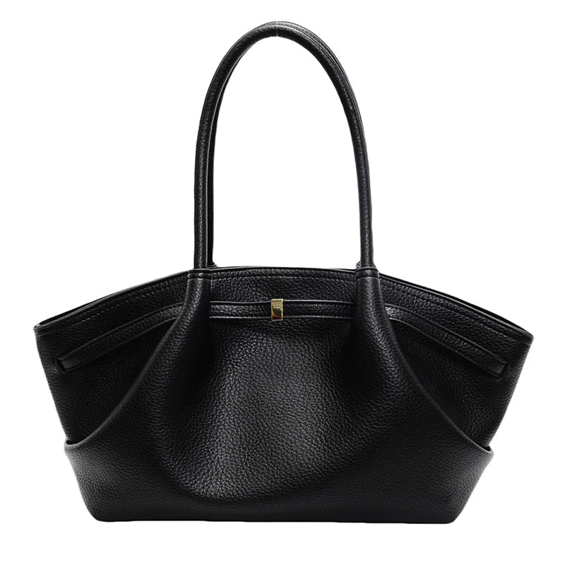 PU Leather Tote Shoulder Bag for Women – Lychee Pattern