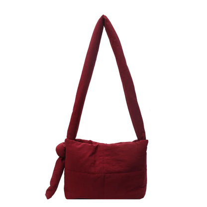 Puffy Down Cotton Padded Shoulder Bag Large Capacity