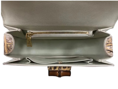 Crocodile Leather Bamboo Handbag – Women's Shoulder & Crossbody Bag