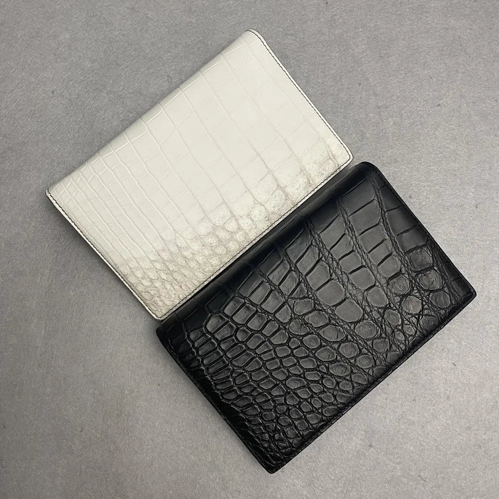 Genuine Crocodile Leather Planner Notebook & Card Holder