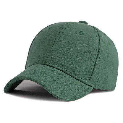 Suede Baseball Cap Adjustable Snapback Unisex Dad Hat