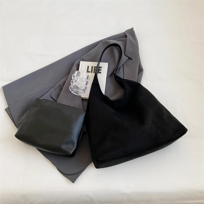 Soft Suede Hobo Shoulder Bag for Women – Large Luxury Handbag