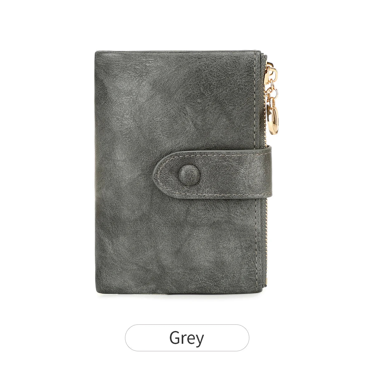 Women's Retro Trifold Wallet – Large Capacity Double Zipper Card Holder