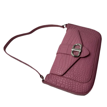 Crocodile Leather Shoulder Bag – Women's Flap Crossbody