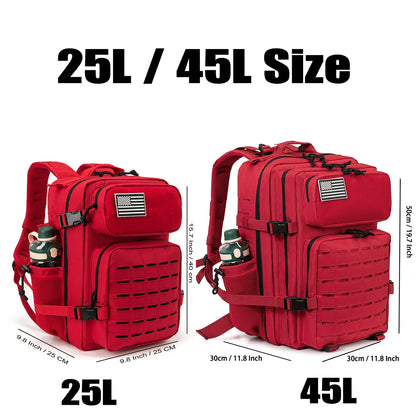Tactical Hiking Backpack 25L 45L – Camping Fishing Outdoor Bag