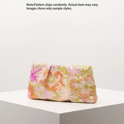 Clutch Bag Sequin Bag Floral Pop Embroidery Bag Gala Night Prom Bag