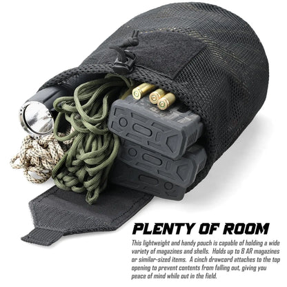 Tactical Magazine Dump Pouch – Roll-Up Mesh MOLLE Utility Bag