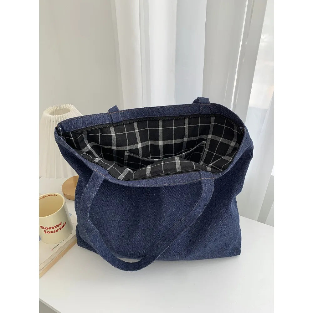 Denim Tote Bag Large Capacity Women's Shoulder Bag