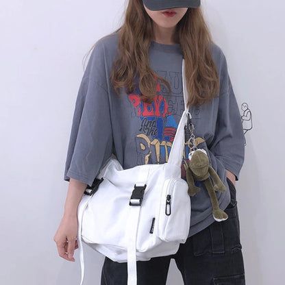 Canvas Crossbody Bag – Large Capacity Shoulder Bag for Women & Men