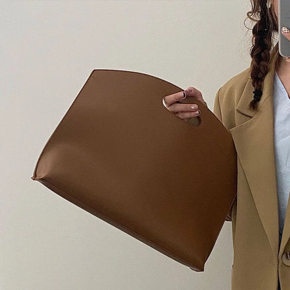 Leather Briefcase Handbag – Women's Large Capacity Commuter Bag