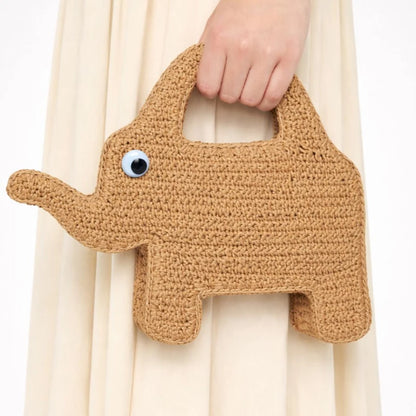 Elephant Woven Straw Tote Bag – Women's Handcrafted Summer Shoulder Bag
