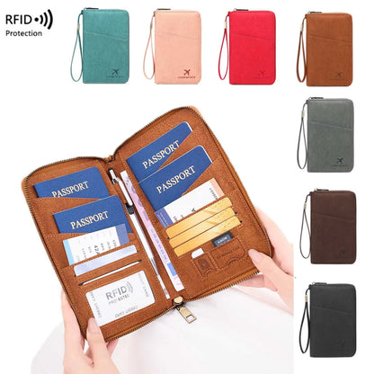 RFID Blocking Passport Wallet & Travel Document Holder