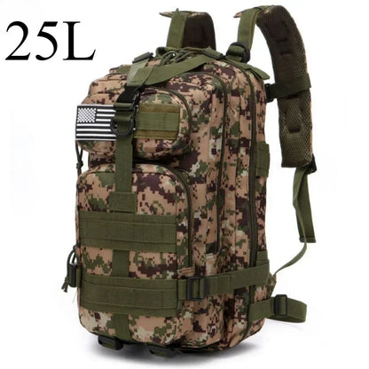 Tactical MOLLE Backpack 25L/50L – Hiking, Camping & Outdoor Rucksack