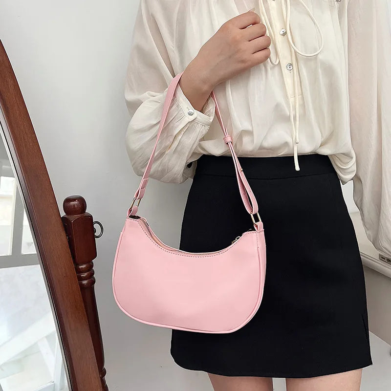 Saddle Shoulder Bag – Women's PU Leather Underarm Clutch Purse