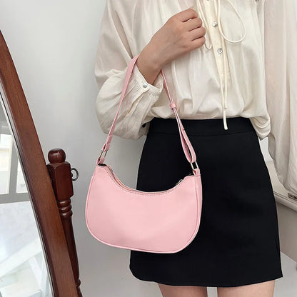 Saddle Shoulder Bag – Women's PU Leather Underarm Clutch Purse