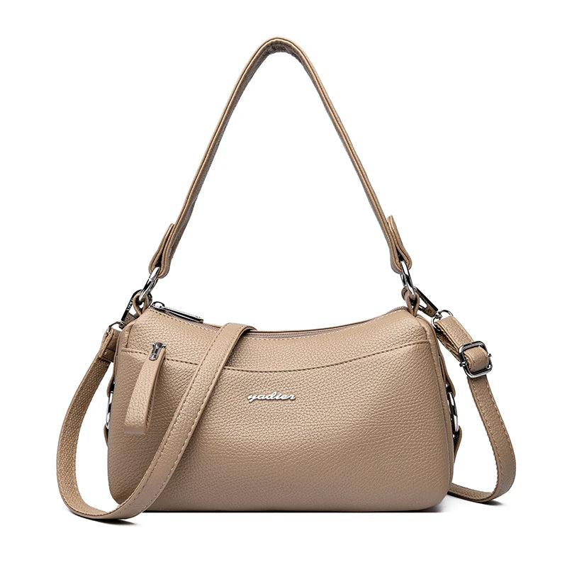 Women's Soft PU Leather Shoulder Crossbody Bag – Designer Handbag