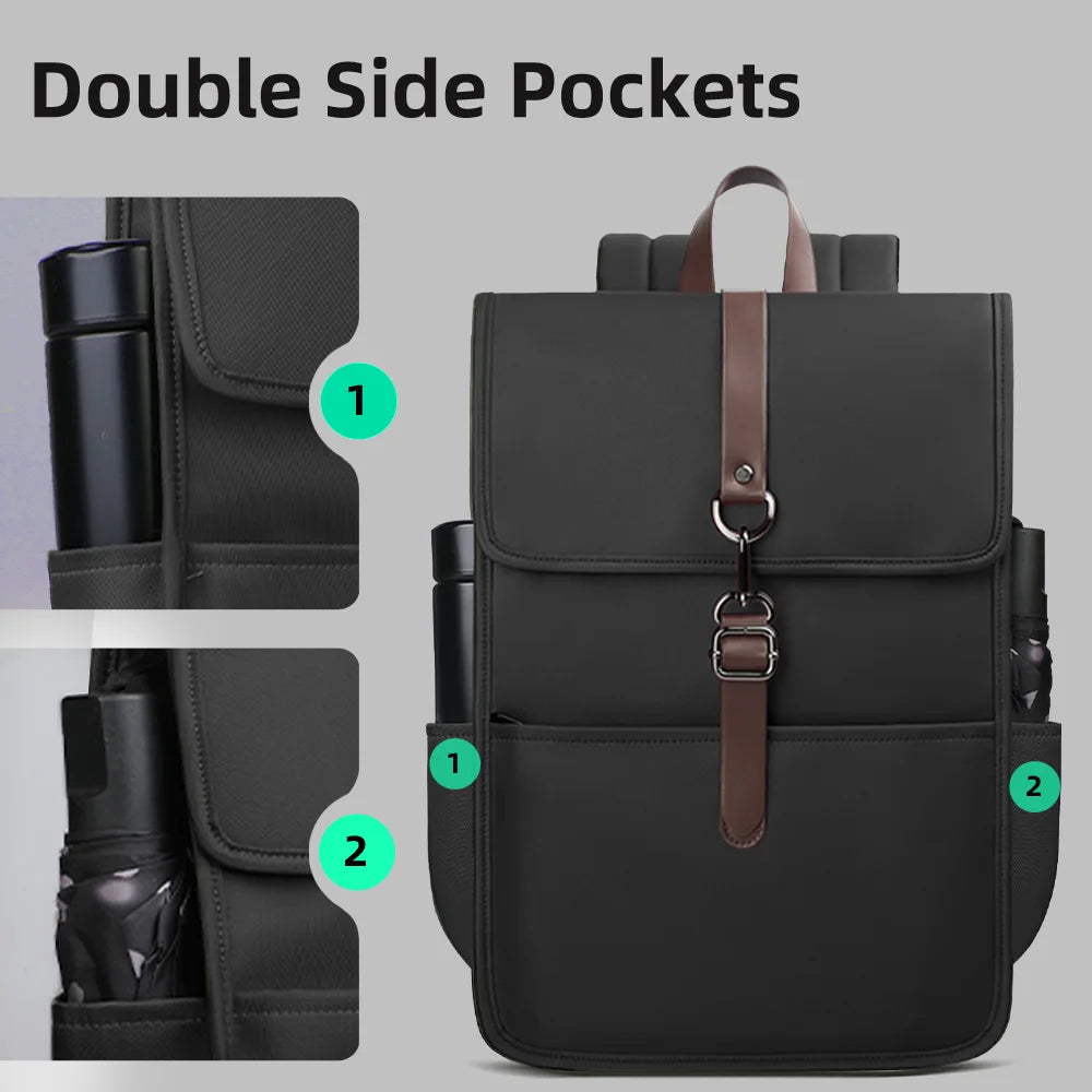 Laptop Backpack Men 15.6 Inch Waterproof USB Business Bag